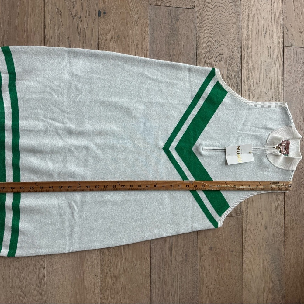 Show Me Your Mumu Zoe Zip Dress Green Stripe Knit REVOLVE $148 - Picture 4 of 7